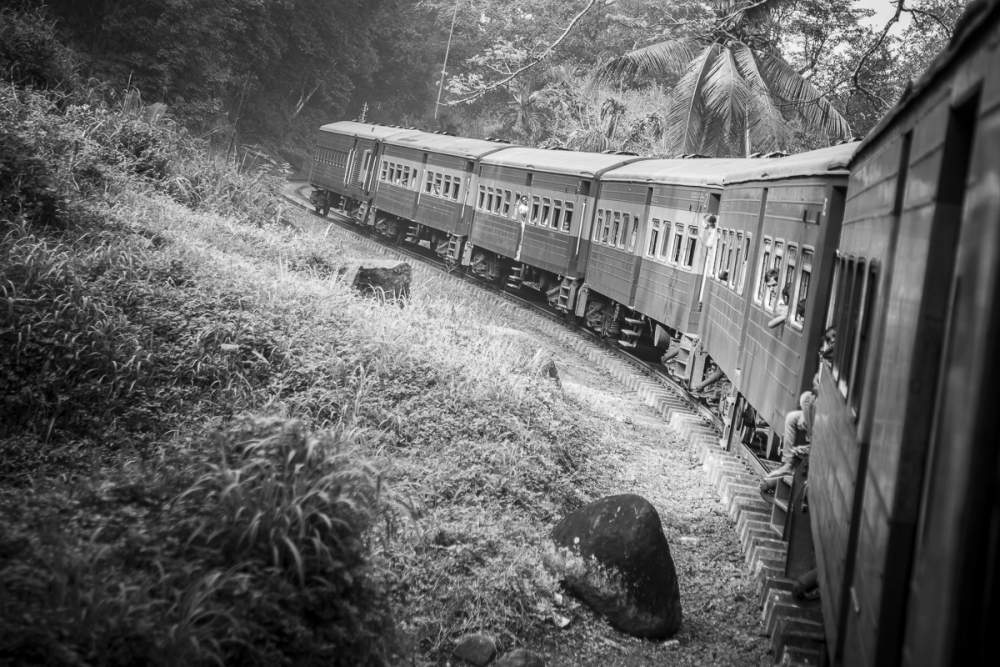 On the rail tracks, Sri Lanka
