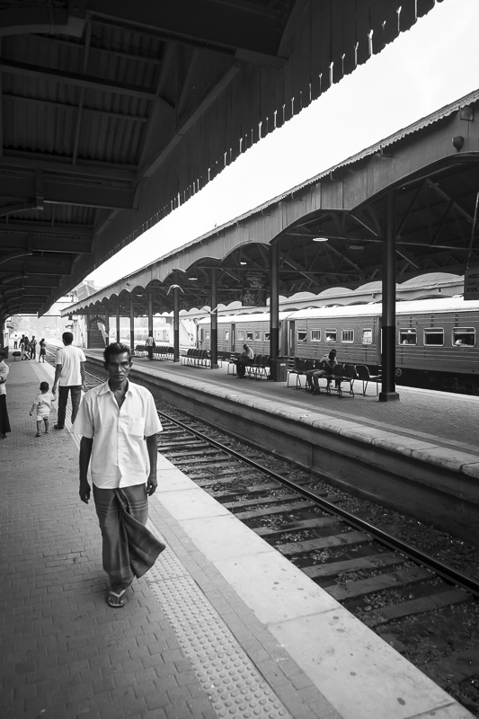 On the rail tracks, Colombo Station, Sri Lanka
