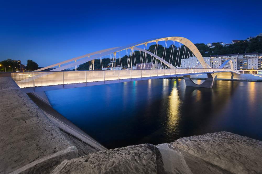 Pont Schuman de nuit, Lyon by night