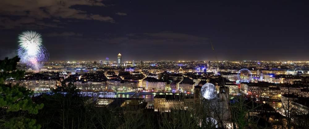 Fête des lumières à Lyon by night