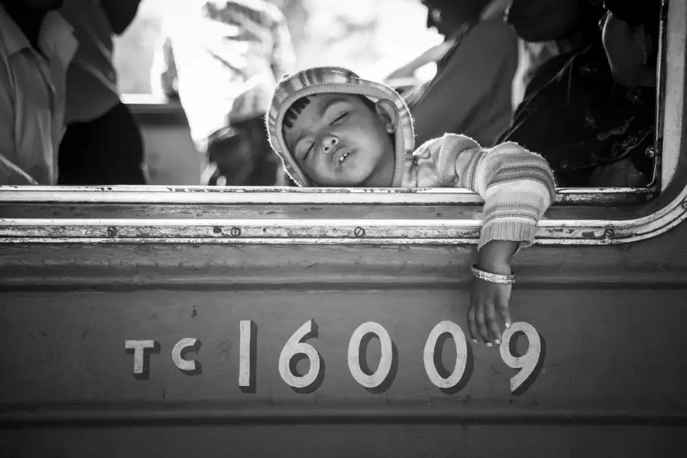 On the rail tracks, Sri Lanka