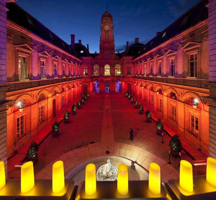 Hôtel de ville, fête des lumières à Lyon en 2010