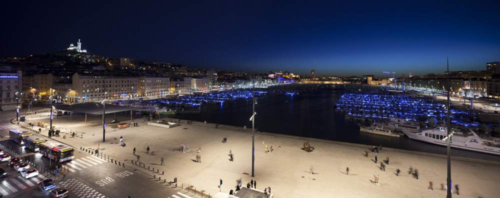 Le vieux Port, Marseille by night