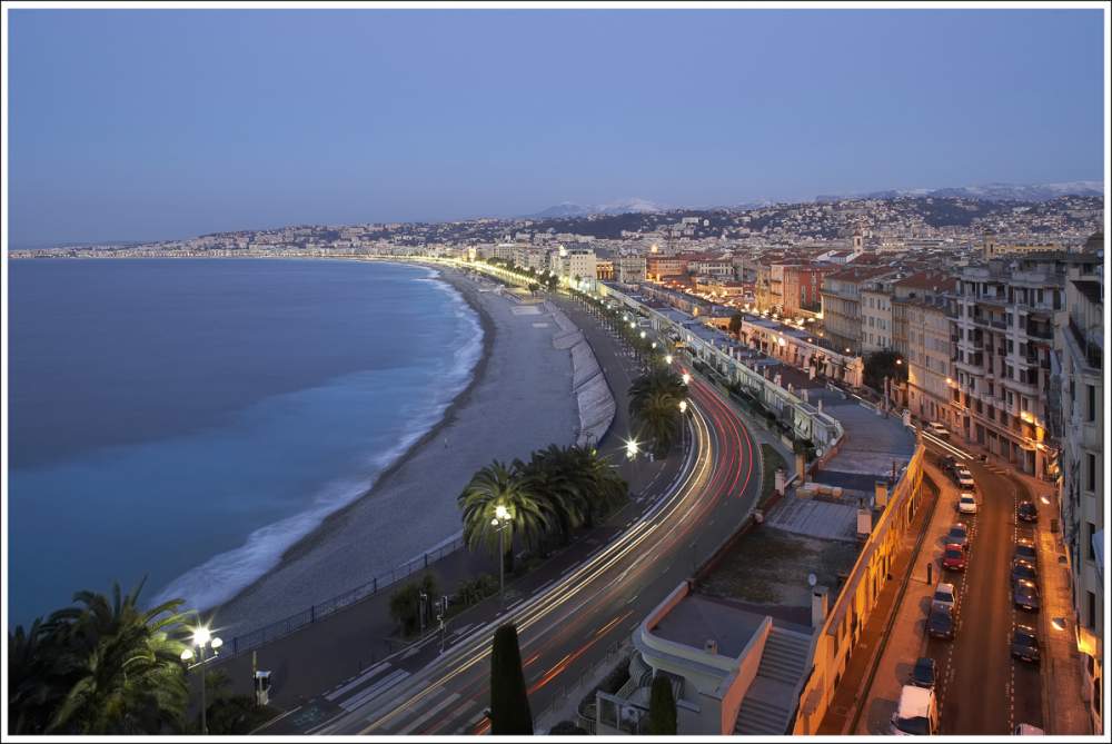 Promenade des Anglais, Nice by night