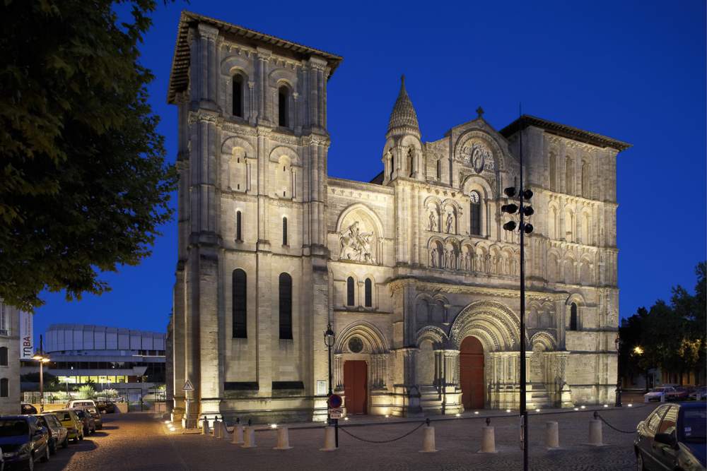 Eclairage église Sainte Croix + square, ville de Bordeaux