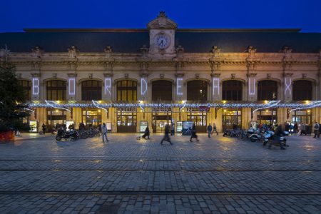 Gare Saint Jean, Bordeaux by night