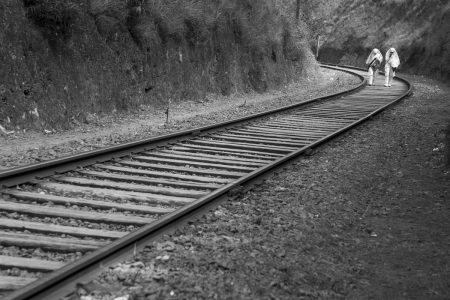 On the rail tracks, Haputale, Sri Lanka