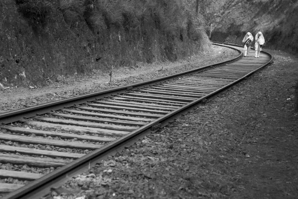 On the rail tracks, Haputale, Sri Lanka