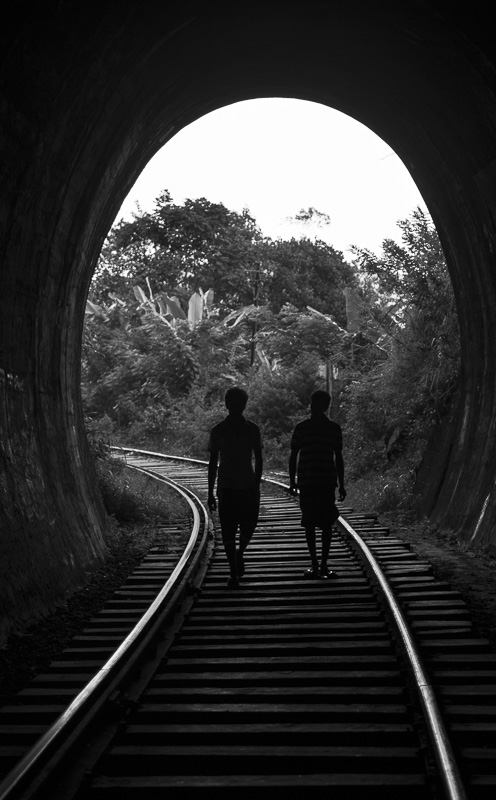 On the rail tracks, Ella, Sri Lanka