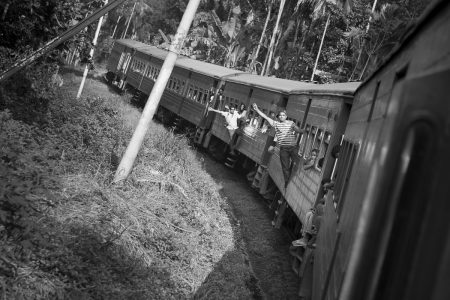On the rail tracks, Sri Lanka
