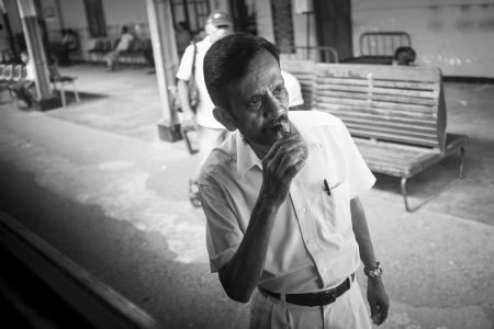 On the rail tracks, Sri Lanka