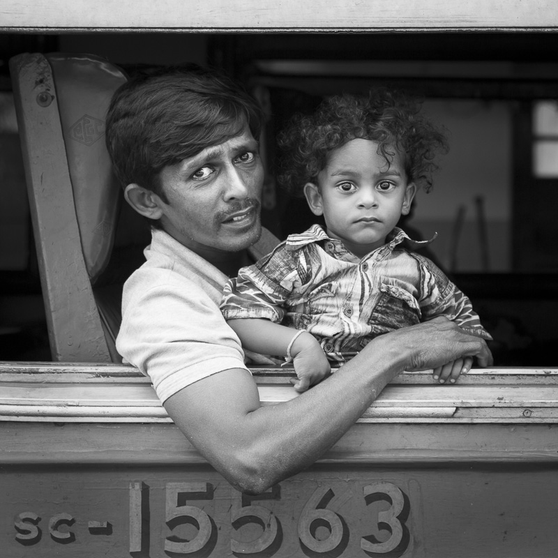 On the rail tracks, Sri Lanka