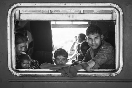 On the rail tracks, Sri Lanka