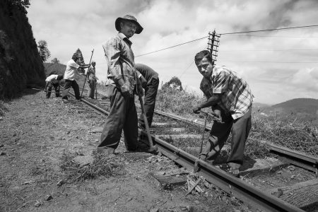 On the rail tracks, Haputale, Sri Lanka