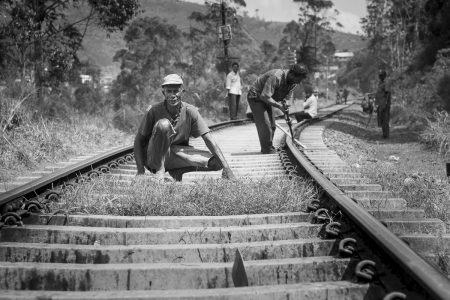 On the rail tracks, Haputale, Sri Lanka