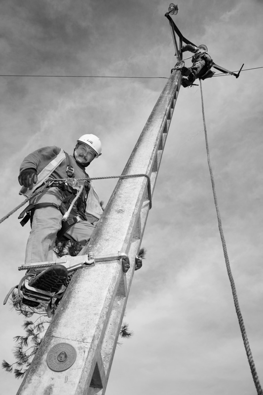 Réparation réseau ERDF suite tempête, Gironde janvier 09  pour Vinci Energies