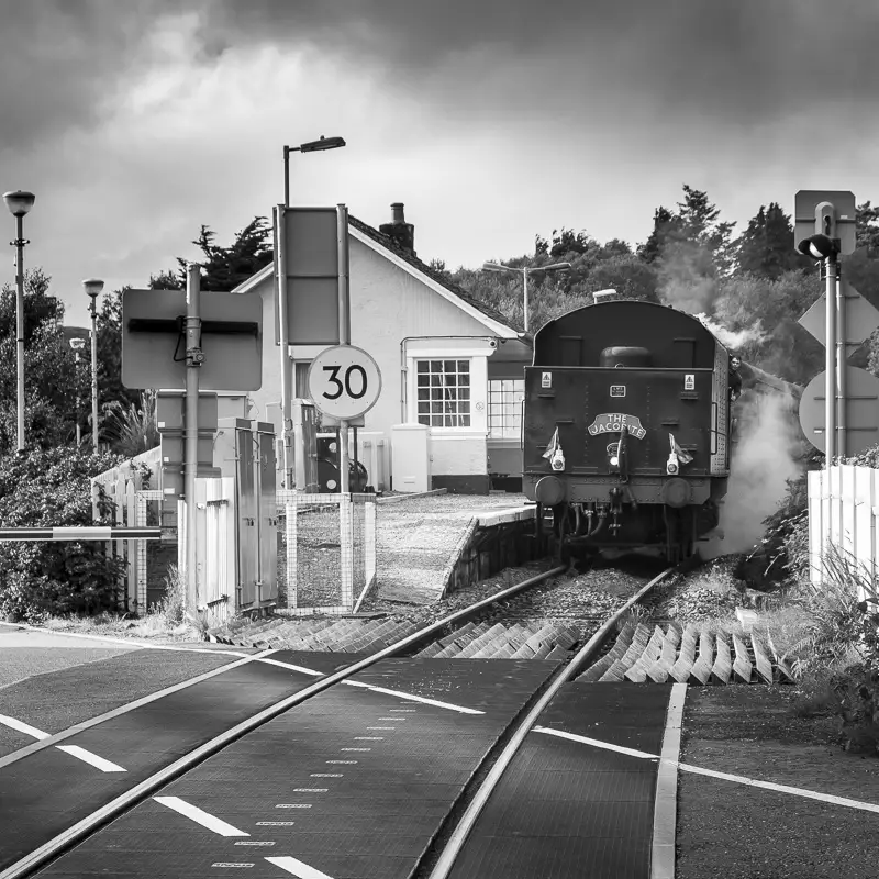 Train between Mallaig and Fort William.