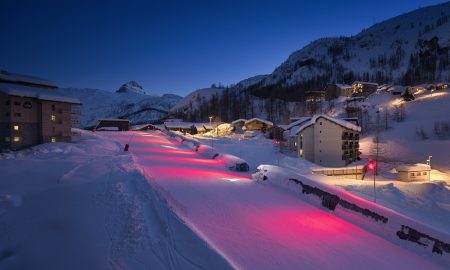 Reportage mise en lumière des pistes de Tignes